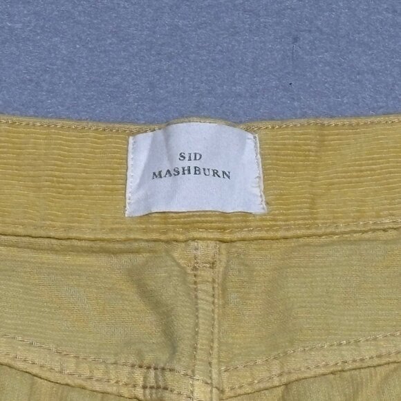 Sid Mashburn Straight Yellow Mens Corduroy 5 Pocket Pants 33 / 32 Button Fly - Picture 11 of 14